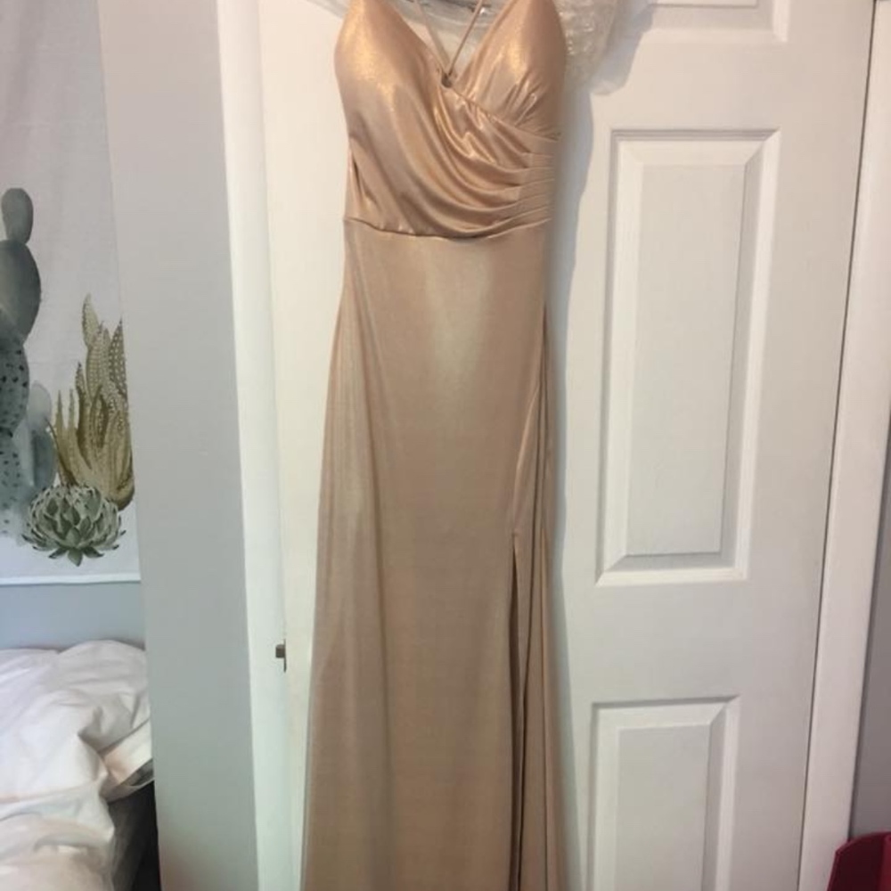 NWT Floor Length Gold Formal Dress - Windsor